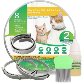 Flea And Tick Collar For Cats, 8 Months Of Cat Flea Collar Protection Made With Premium Plant Based Essential Oil Natural Treatment Prevention Free Co (Option: Cat)