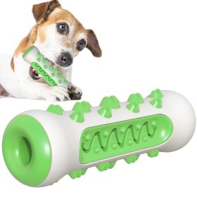 Dog Squeaky Toys for Aggressive Chewers, Tough Toothbrush Dog Chew Toy, Nearly Indestructible Rubber Toys for Pet Training, Teeth Cleaning (Color: green)